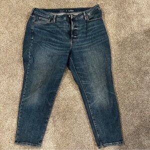 High-Waisted OG Straight Ankle Jeans for Women Medium Wash